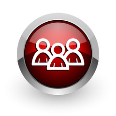 forum red circle web glossy icon