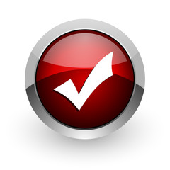 accept red circle web glossy icon