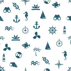 seamless marine pattern