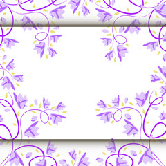 Abstract seamless vector light pattern with  pink flowers