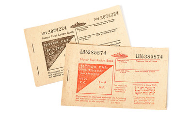 British motor fuel ration books