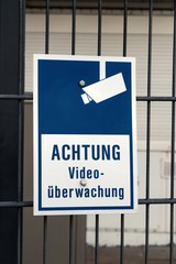 Achtung Video-überwachung