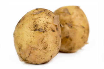 Potato isolated on white background.High-resolution photography