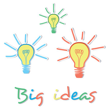 Big Ideas creative light bulb concept