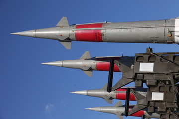 Missiles standing in a row