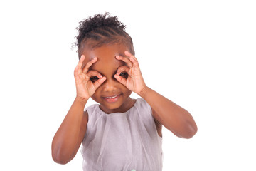 Naklejka premium Adorable african little girl