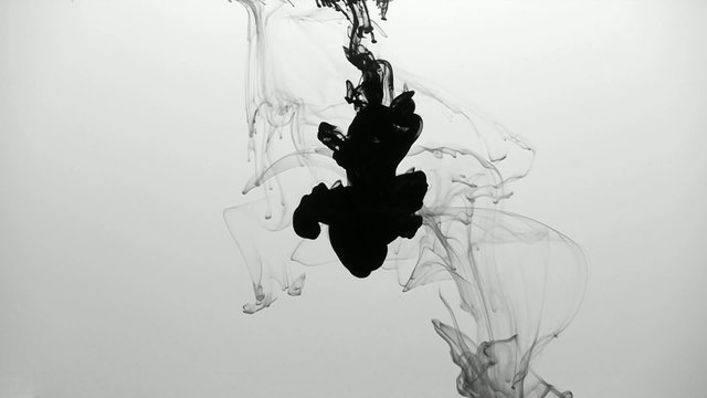 Tinte in Wasser (Schwarz-Wei&szlig;)