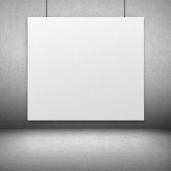 Obraz premium gray room with poster on wall