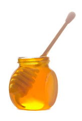 honey in glass pot