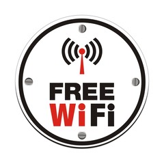 free wifi - white circle
