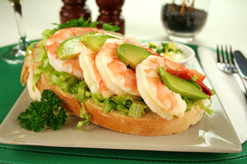 Shrimp And Avocado Sandwich