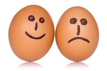 Happy and angry eggs