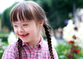 Portrait of beautiful young happy girl