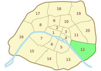 Plan du 2ème arrondissement de Paris