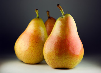 Freshly harvested pears