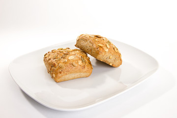 Two golden baguettes