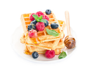 Waffeln mit Beeren