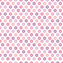 Seamless Pattern Colored Flowers Retro © Jan Engel