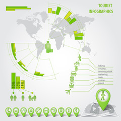tourism infographics business template elements vector - 50646512