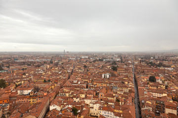 Obraz premium City of Bologna birds view. Rooftops. Italy. Europe.