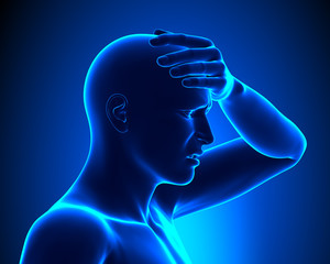 Headache - Head pain concept