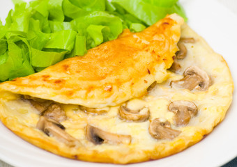 Omelet with mushrooms