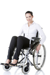 Obraz na płótnie Canvas Attractive smiling disabled businesswoman