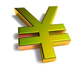 3D Goldzeichen - Yen