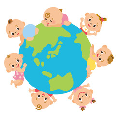 地球と赤ちゃん