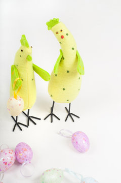 Easter chicken family