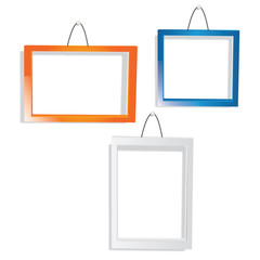 Vector color frame set on wall