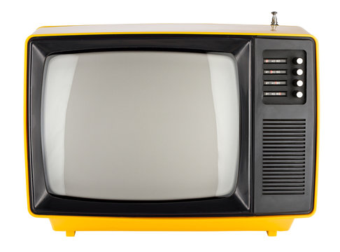 yellow retro tv