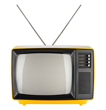 yellow retro tv