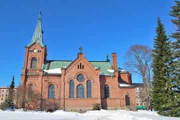 Fototapeta na wymiar Finland. Jyvaskyla city church