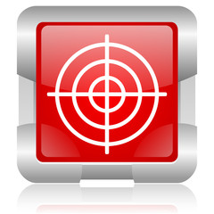 target red square web glossy icon