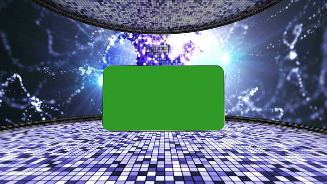 Disco Ball Room, Green Screen, with Alpha Channel , Transition