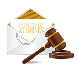 power of attorney and gavel