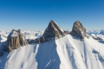 Aiguilles d'Arves - 3514 m- Vue aérienne (Alpes-France)