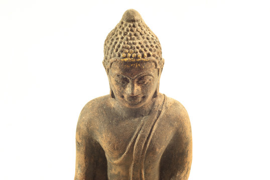 buddha statue on a white background