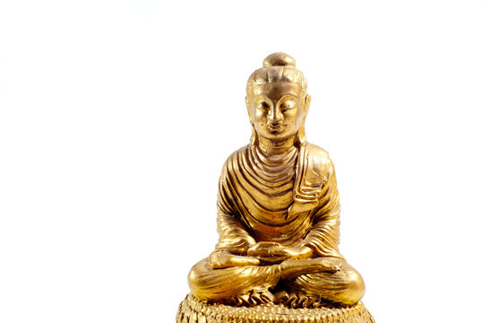 buddha statue on a white background