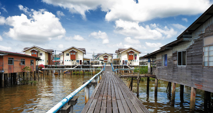 Brunei's famed water village