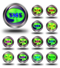 Sms glossy icons, crazy colors