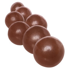 Chocolate balls close up