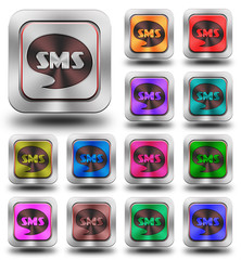 Sms aluminum glossy icons, crazy colors
