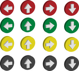 Colorful Arrows Icons Set
