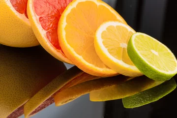 Photo sur Plexiglas Tranches de fruits Tranches d& 39 orange