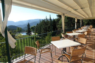 Terrace,Cazorla state run hotel,Jaen,Spain
