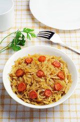 Braised cabbage with carrots