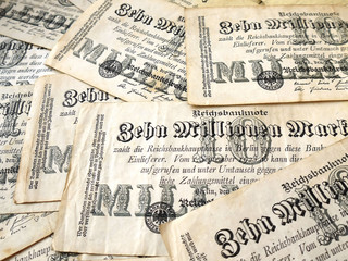 Немецкие деньги 1923 года - obrazy, fototapety, plakaty