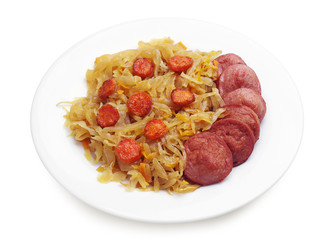 Braised cabbage in a plate